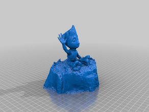 waving groot tree stump baby do not want figure guardiansofthegalaxy no more groots 3d print model - Mito3D