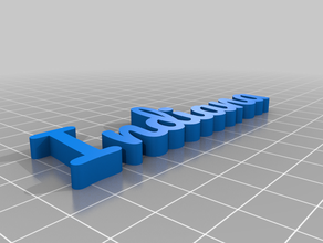 indiana-pacifico font customized 3d print model - Mito3D