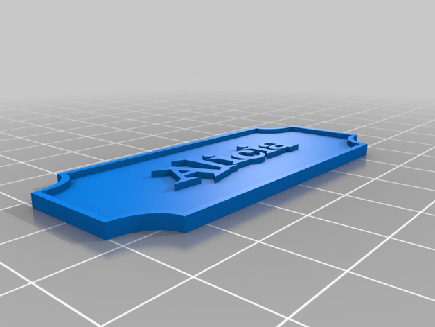 alicia personalizado 3D print model - Mito3D