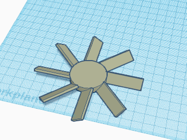 un apport élevé les pales du ventilateur noir de la lame edf fan haut l'apport 3D print model - Mito3D