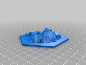 catan montañas hex de la montaña mineral 3d print model - Mito3D