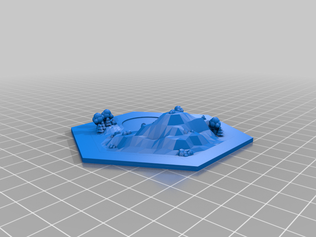 catan hills hex tuğla clay hill 3D print model - Mito3D