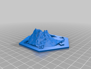 catan volcán hex el 3d print model - Mito3D