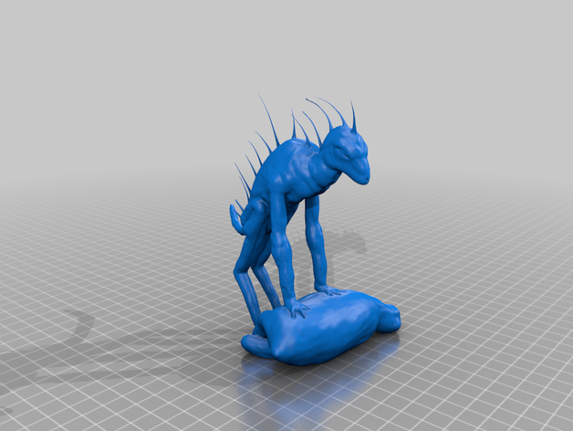 chupacabra 3d slash animali creatura di capra monster la scultura 3D print model - Mito3D