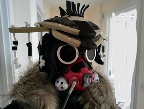 sabueso máscara casco demás bits wip v10 ápice de las leyendas bloodhound cosplay el la 3d print model - Mito3D
