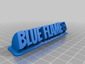 flamme bleue personnalisé 3d print model - Mito3D