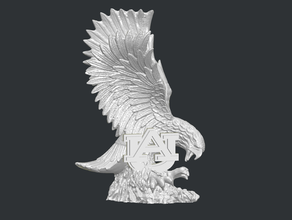 auburn logo eagle l'aigle sec wareagle 3d print model - Mito3D