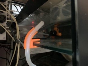 aquarium glass mount - silicone tube atu auto top off up holder marine 3d print model - Mito3D