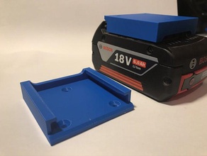 bosch 18v battery wallmount 3d print model - Mito3D