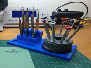 tweezers screwdrivers organizer bergeon 30081-s09 watchmaker tools watchmaking 3d print model - Mito3D