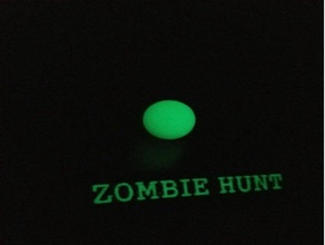 zombie hunt display glow dark paintball 3d print model - Mito3D
