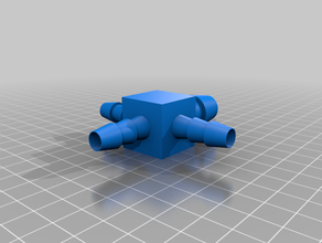 hose connector 1x15mm - 3x9mm customized 3d print model - Mito3D