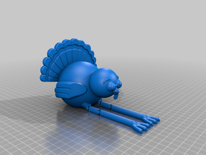 dinde de thanksgiving animal animaux poulet les poulets l'action grâces décor la turquie 3d print model - Mito3D