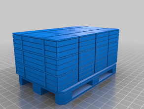 1 10 14 5 16 palettenstapel mit 12 boxen rc forklift truck 3d print model - Mito3D