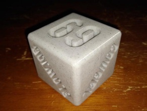 sexual position dice adult games nsfw 3d print model - Mito3D