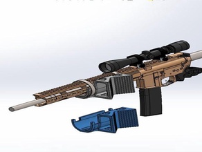 rifle holder mount - tree strap gun hunting stand 3d print model - Mito3D
