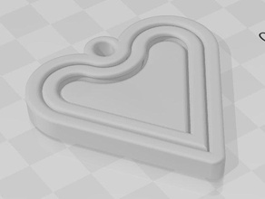 heart keychain moveable 3d print model - Mito3D