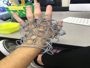 chainmail glove 3d print model - Mito3D