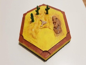 Siedler catan Wüste remix magnetisch Brettspiel boardgames settlersofcatan 3d print model - Mito3D