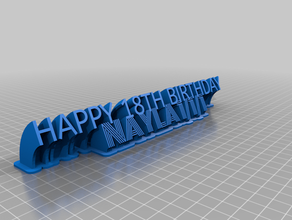 nikkas happy birthday kundengebundene 3d print model - Mito3D