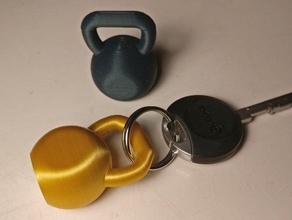 kettlebell keychain crossfit fitness keyring powerlifting weightlifting workout 3d print model - Mito3D
