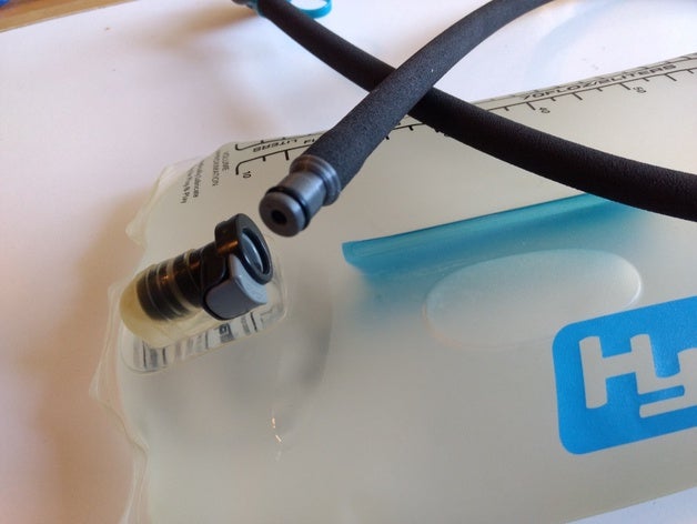hydrapak erkek çabuk çıkarın mesane tüp su 3D print model - Mito3D