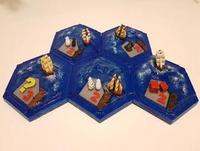 Siedler catan-harbor-remix magnetisch Brettspiel boardgames catan 3d print model - Mito3D