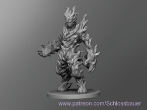 elementale del fuoco dnd dungeons dragons da tavolo 3d print model - Mito3D