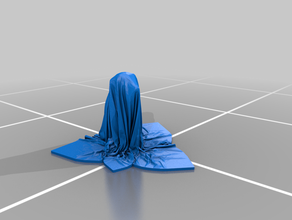 dog hiding under cloth simulation 3d print model - Mito3D