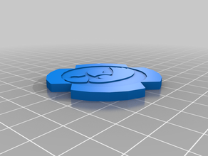 iowa hawkeyes golf ball marker poker chip 3d print model - Mito3D