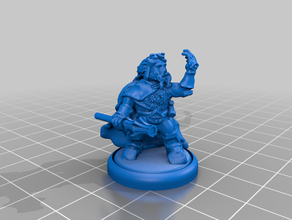 28mm hondo dwarf-cleric cleric dangeons dragons dnd mini miniature dwarf epic scale mace tabletop gaming wargaming 3d print model - Mito3D
