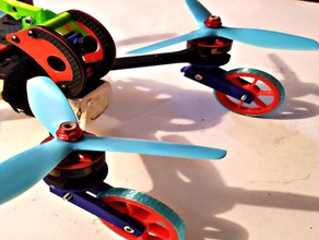 drone wheels suspension quad quadcopter shocks 3d print model - Mito3D