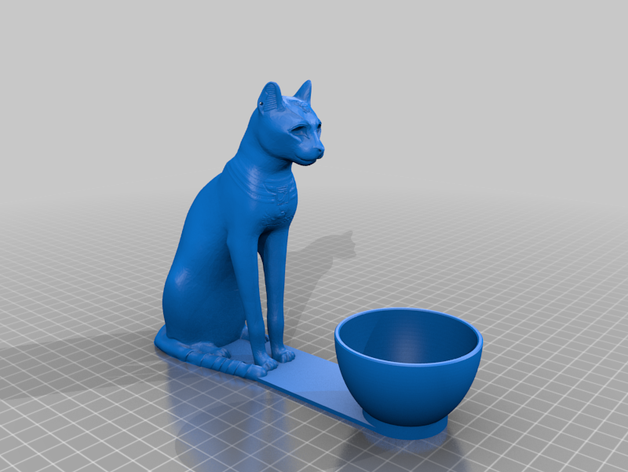 gayer-anderson chat coquetier bijoux titulaire cat de la coupe l'oeuf 3D print model - Mito3D