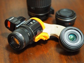 plate-forme ouverte d'adhérence opg olympus air a01 de la caméra support grip canon appareil photo modulaire le mont pistolet point tirer 3d print model - Mito3D