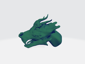 drako bobfps criaturas drache dragão a cabeça 3d print model - Mito3D