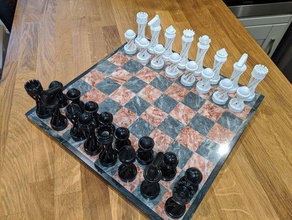 dlp adequado espiral peças de xadrez sla 3d print model - Mito3D