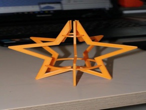 star christmas decoration ornament hohoho 3d print model - Mito3D