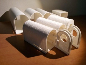 parametrik garaj oyuncak hareketli menteşe arabalar 3d print model - Mito3D