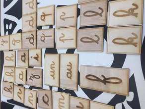 lettres relief des en alphabet l'éducation 3d print model - Mito3D