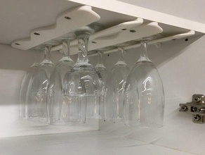 rack stemmed small glass - wine liquor aperitif shot cabinet 3d print model - Mito3D