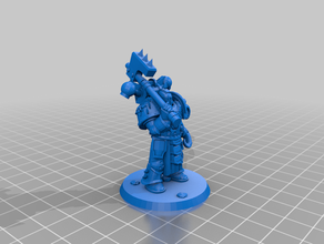 atormentado soldado espaço 3d print model - Mito3D