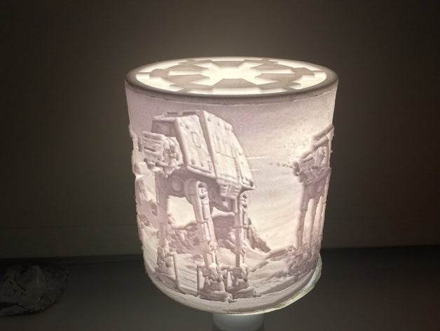 star wars Lampe at-at Angriff bei-bei-Lampe atat Schatten lithophane starwars 3D print model - Mito3D