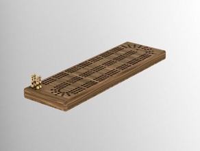 cribbage board & pegs peg 3d print model - Mito3D