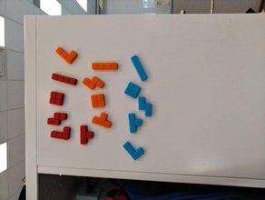 magnetic tetris blocks fridge magnet magnets refrigerator pieces set 3d print model - Mito3D