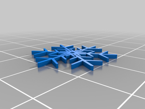 small snowflake 1 customized 3d print model - Mito3D