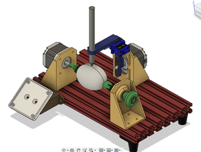 cnc-egg plotter ro bot design modular t-slot base cnc egg robot spherebot 3d print model - Mito3D