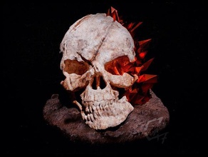bloodwars - za'gar blender c47 crystal figurine head skull vampire 3d print model - Mito3D