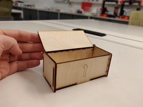 laser-cut aufklappbaren box aufklappbare laser laser-cutter storage 3d print model - Mito3D