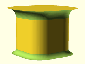 négatif carré arrondi 3d print model - Mito3D