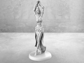dancer - tabletop miniature dnd dungeons dragons female game gaming human mini npc pathfinder rpg woman 3d print model - Mito3D